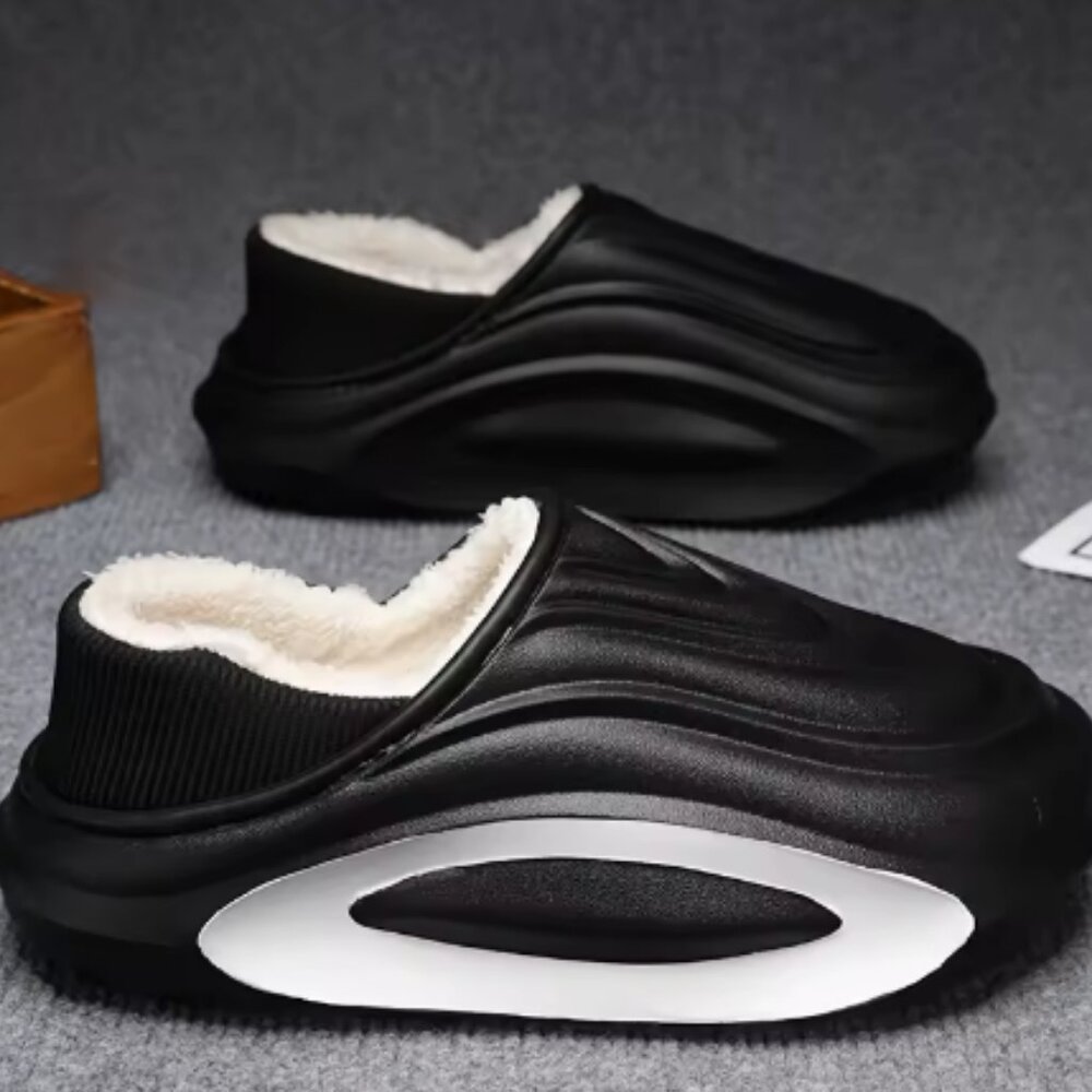 Winter Thickened Slip Resistant Lined Slippers Lightweight EVA Indoor Outdoor Ho